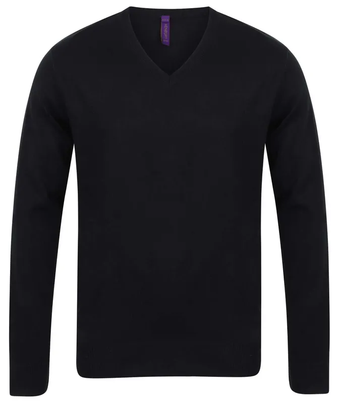 Bluză bărbați Henbury 12GG V-neck Jumper