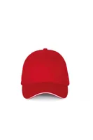 Șapcă K-UP With Contrasting Sandwich Peak 6 Panels personalizată, roșu
