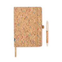 Notebook A5 din plută colorată personalizat, vedere detaliu