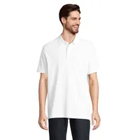 PEGASE Polo Organic 210g personalizat, white
