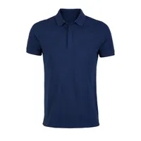 Tricou polo bărbați Neoblu Owen Piqué With Concealed Placket personalizat, albastru