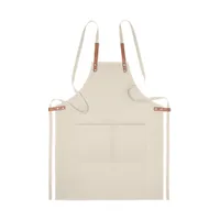 Șorț din bumbac organic 340 g personalizat, vedere lateral