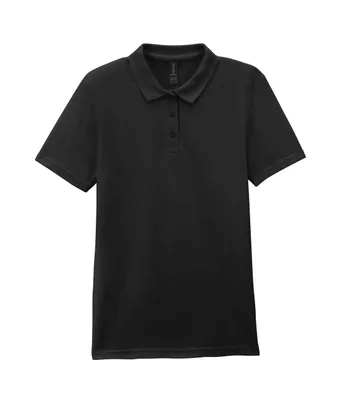 Tricou polo damă Gildan Softstyle™ Double Piqué personalizat, negru