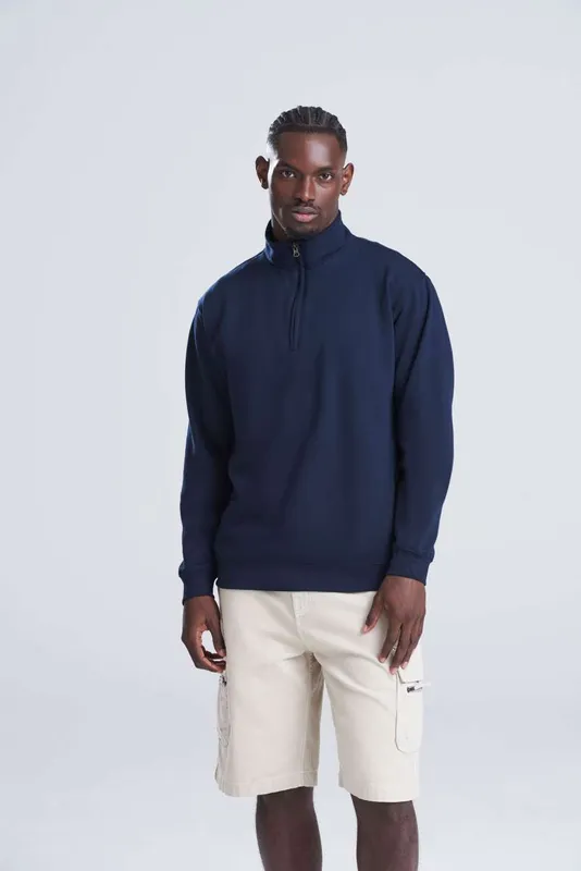 Bluză unisex Just Hoods Sophomore 1/4 Zip Sweat
