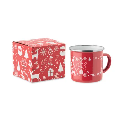 Cană emailată de Crăciun 300ml personalizată