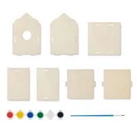DIY kit casă de păsări din lemn personalizat, vedere detaliu