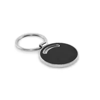 Breloc de formă rotundă personalizat, negru