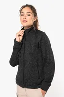 Jachetă damă Kariban Full Zip Heather personalizată, pe model
