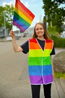 Articol de lucru Korntex Natpride Rainbow Pride personalizat, pe model