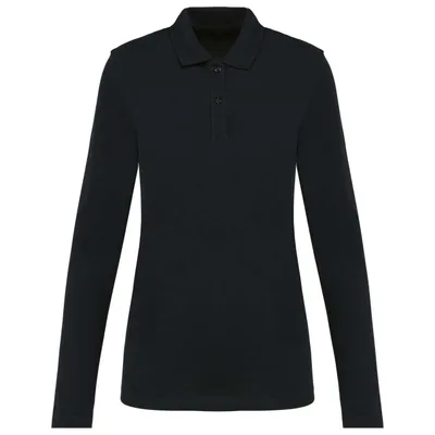 Tricou polo damă Kariban Premium Supima® personalizat, negru