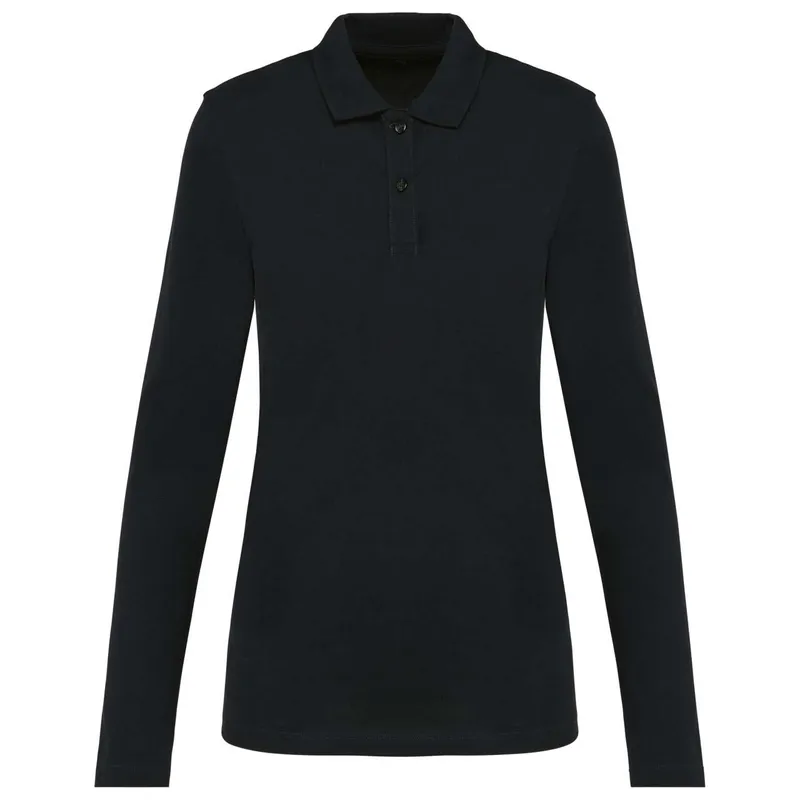 Tricou polo damă Kariban Premium Supima® personalizat, negru