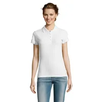 PEOPLE FEMEI POLO 210g personalizat, white