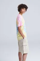 Tricou unisex Just Ts Tie-dye T personalizat, pe model