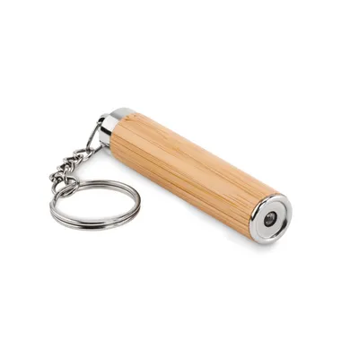 Mini lanternă bambus cu breloc personalizat