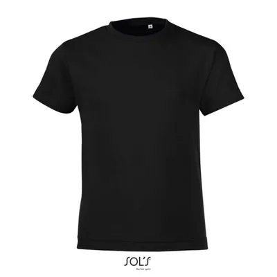 Tricou copii SOL'S Regent Fit Round Neck personalizat, negru