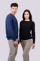 Bluză damă Legend Classics Crew Neck Fine Gauge Cotton Pullover personalizată, pe model