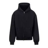Bluză unisex Just Hoods Signature Heavyweight Zoodie personalizată, negru