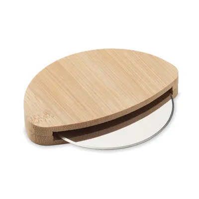 Cutter rotund pizza din bambus personalizat