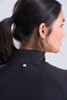 Bluză damă Just Cool Cool 1/2 Zip Sweat personalizată, pe model