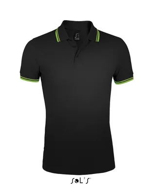 Tricou polo bărbați SOL'S Pasadena personalizat, negru