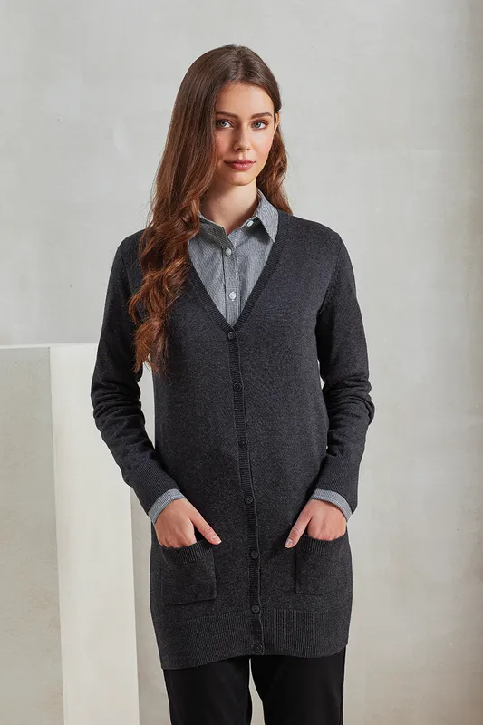 Bluză damă Premier Long Length Knitted Cardigan personalizată, pe model