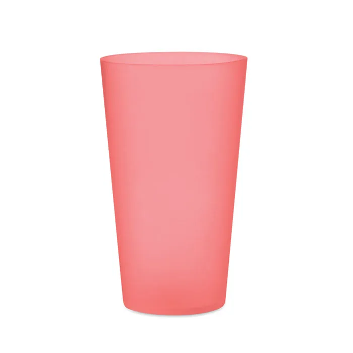 Reusable event cup 500ml personalizat, roșu transparent