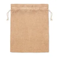 Săculeț cadouri de iută25x32cm personalizat, vedere spate