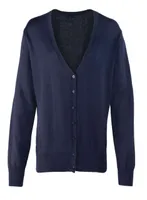 Bluză damă Premier Button-through Knitted Cardigan personalizată, albastru