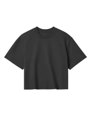 Tricou damă True Blanks Crop Top personalizat, negru