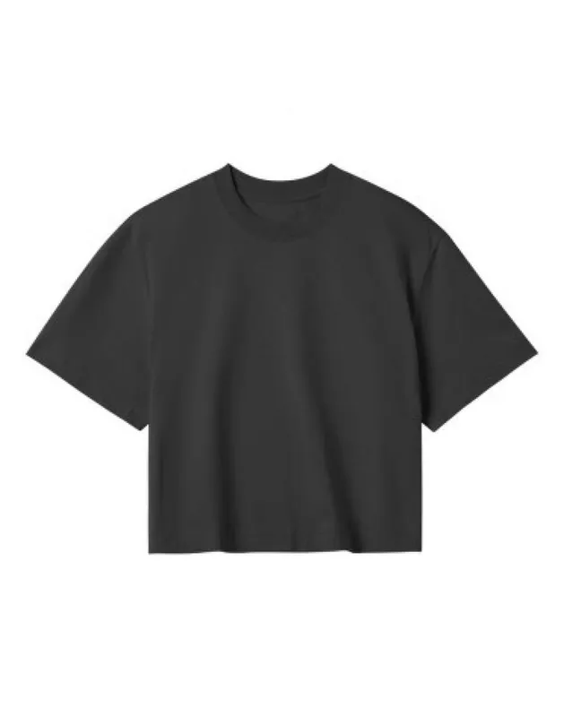 Tricou damă True Blanks Crop Top personalizat, negru