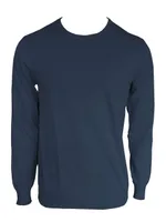 Bluză bărbați Legend Classics Crew Neck Fine Gauge Cotton Pullover personalizată, albastru