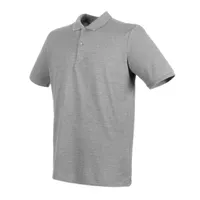 Tricou polo bărbați Henbury Micro-fine Cotton Pique personalizat, gri