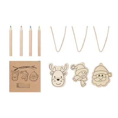 Set de ornamente din lemn pentr personalizat