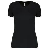 Tricou damă Proact V-neck Short-sleeved Sports personalizat, negru