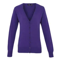 Bluză damă Premier Button-through Knitted Cardigan personalizată, violet