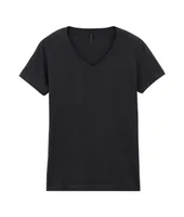 Tricou damă Gildan Softstyle™ V-neck personalizat, negru
