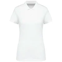 Tricou polo damă Kariban Premium Short-sleeved Supima® personalizat, alb