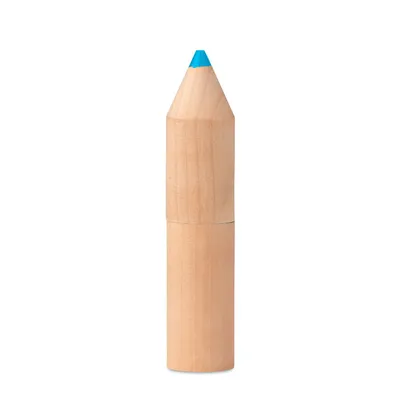 6 creioane în cutie de lemn personalizat