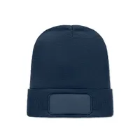 Caciulă unisex poliester RPET personalizată, albastru marin francez