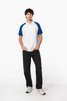 Tricou polo bărbați Kariban Baseball Short-sleeved personalizat, pe model