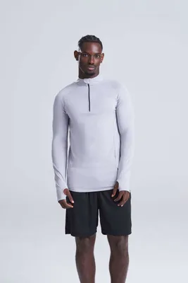 Tricou bărbați Just Cool Cool Flex 1/2 Zip Top