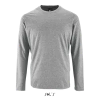 Tricou cu mânecă lungă bărbați SOL'S Imperial Lsl personalizat, gri