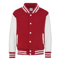 Jachetă copii Just Hoods Varsity personalizată, roșu