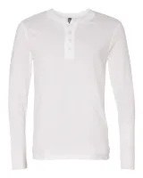 Tricou bărbați Bella Jersey Henley personalizat, alb