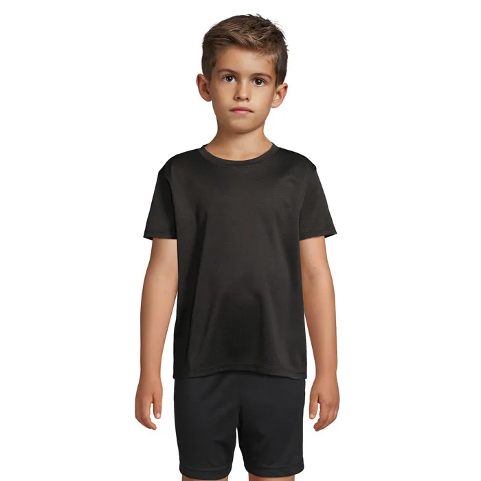 Tricou copii Sol's Sprint Sports personalizat, black