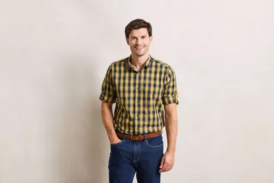 Cămașă bărbați Premier Mulligan Check Cotton personalizată