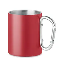 Cană metalică 300 ml personalizată, roșu