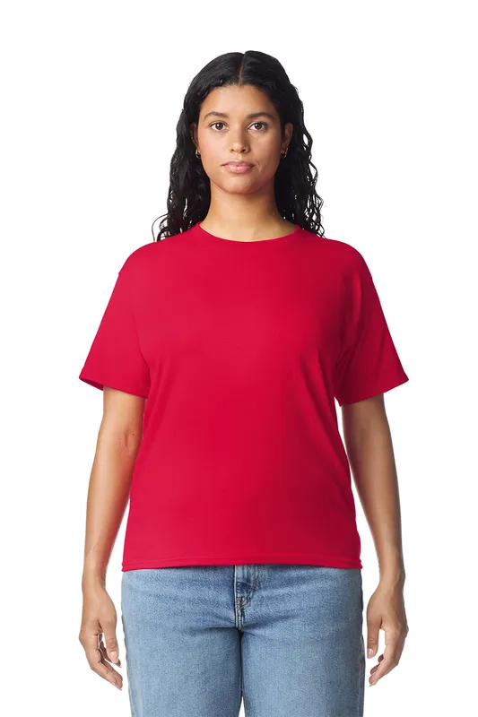 Tricou damă Gildan Heavy Cotton™ personalizat, pe model