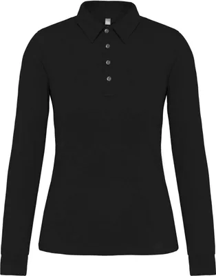 Tricou polo damă Kariban Jersey personalizat, negru