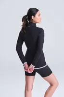 Bluză damă Just Cool Cool 1/2 Zip Sweat personalizată, pe model